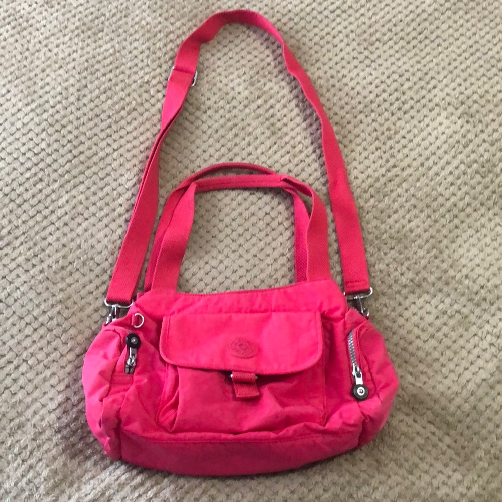 Kipling Crossbody Pink Satchel Purse Bag